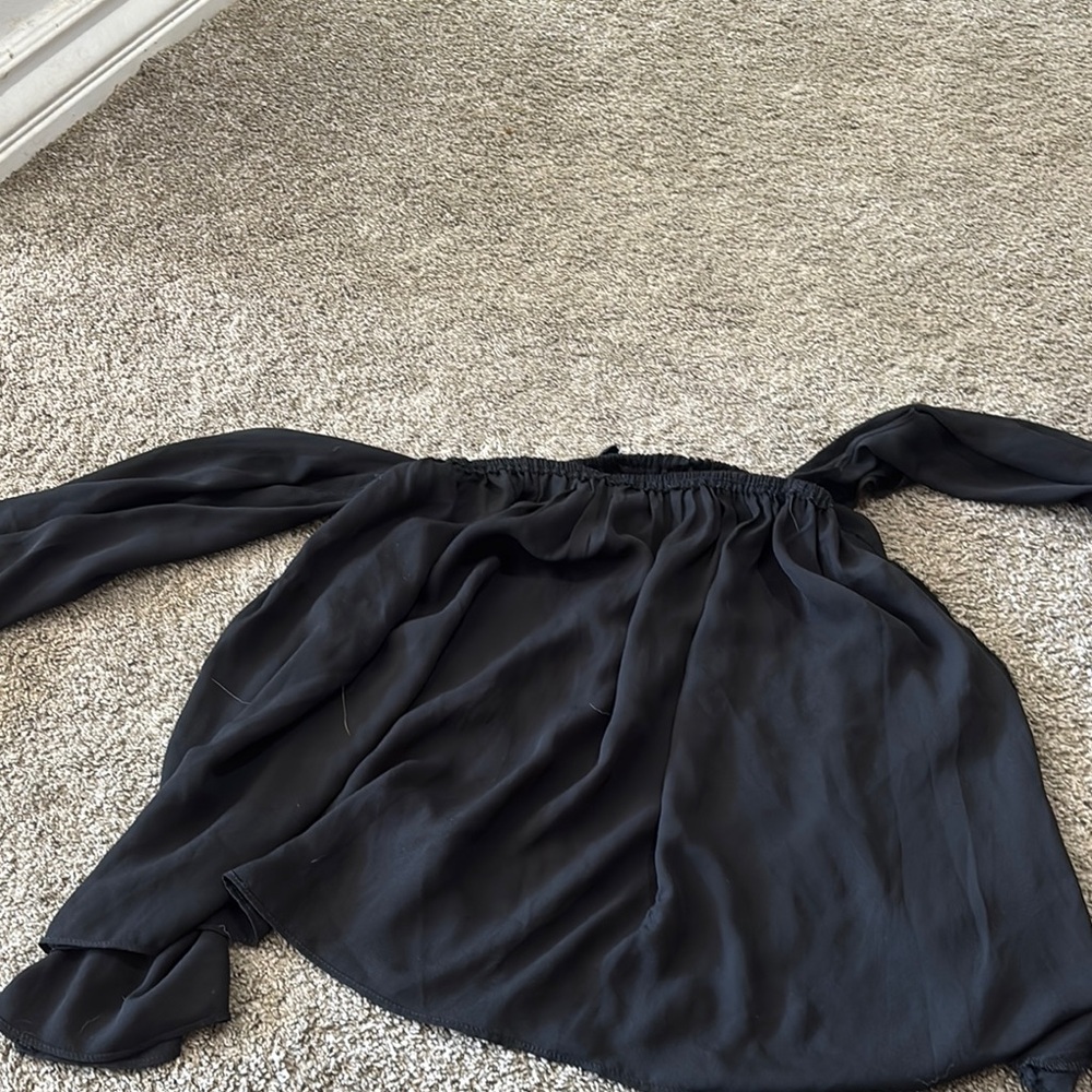 Black Off-Shoulder Blouse